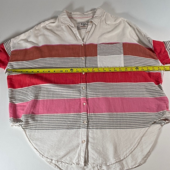 Anthropologie Holding Horses Monroe Striped Button Down Oversized Top Size M/L - Picture 9 of 12